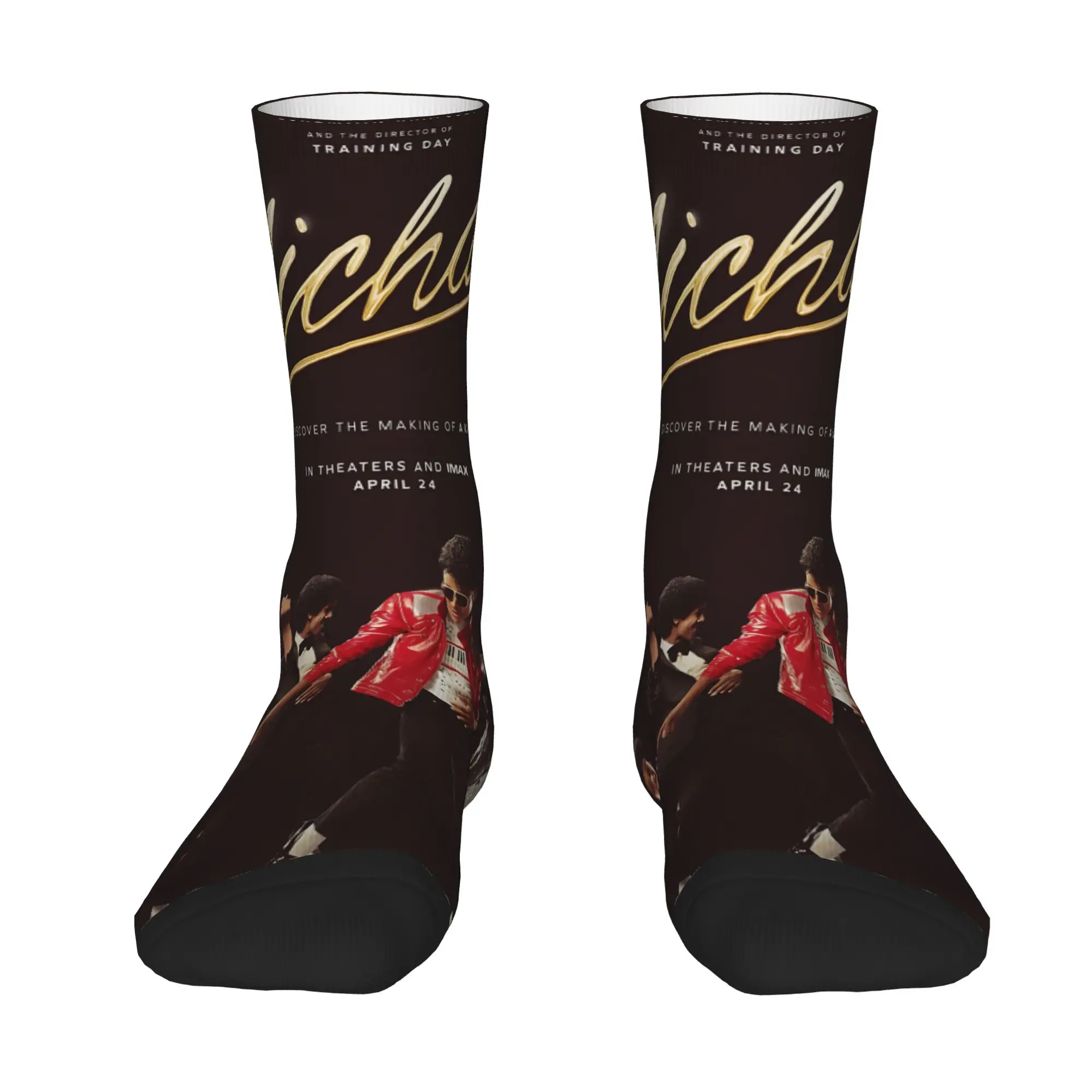1 Pair Funny Happy Men's Sock Moonwalk Icon Vintage Harajuku M-Michael Jackson Street Style Novelty Casual Crazy Sock