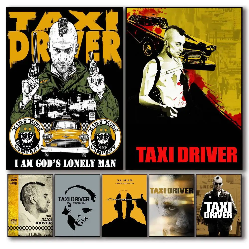 Classic Movie Taxi Driver Poster Self-adhesive Art Room Entrance Restaurant Wall Decor Art Painting