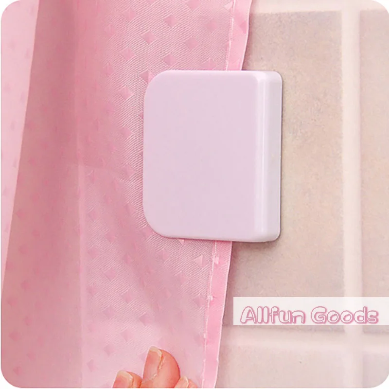 [TG835]2 Pcs Shower Curtain Clips Anti Splash Spill Drop Water High-quality Toilet Guard Curtain Rings Clip Bathroom Supplies
