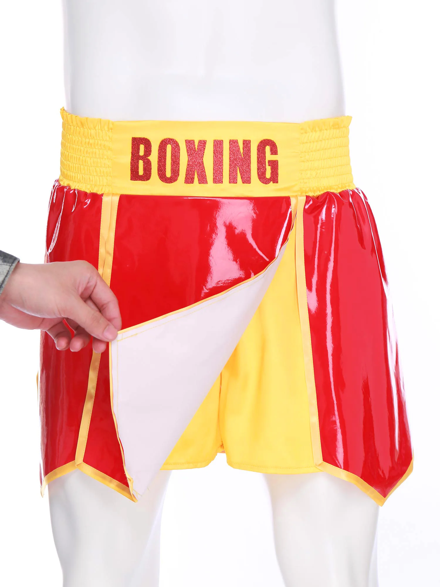 رجل الملاكمة التايلاندية سراويل الملاكمة حزام مطاط بولي Shorts السراويل جذوع كيك بوكسينغ فنون الدفاع عن النفس القتال التدريب الملاكم تأثيري حلي