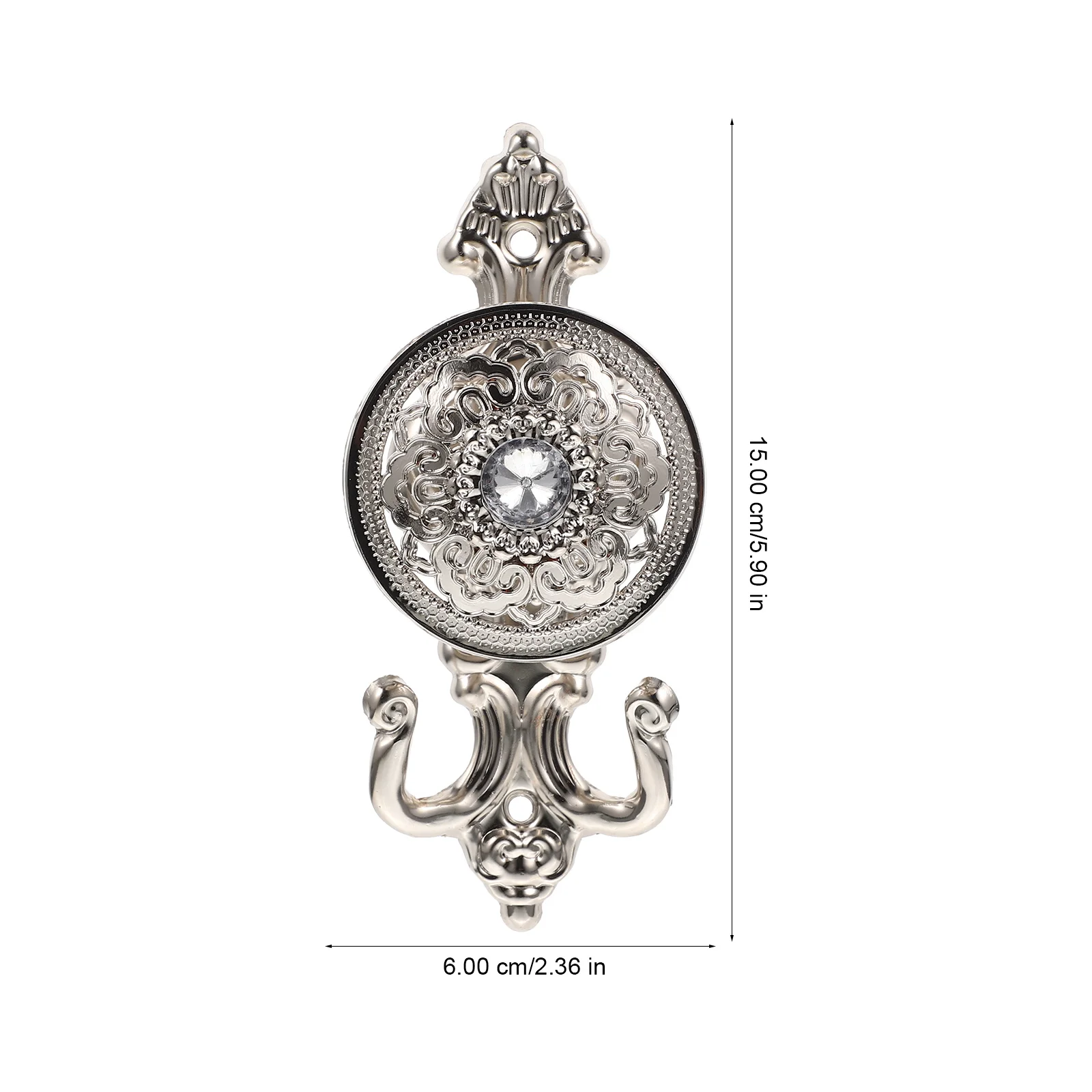 

2Pcs Water Drill Curtain Hooks Decorative Alloy Curtain Tiebacks Vintage Design Shower Bathroom Window Accessories