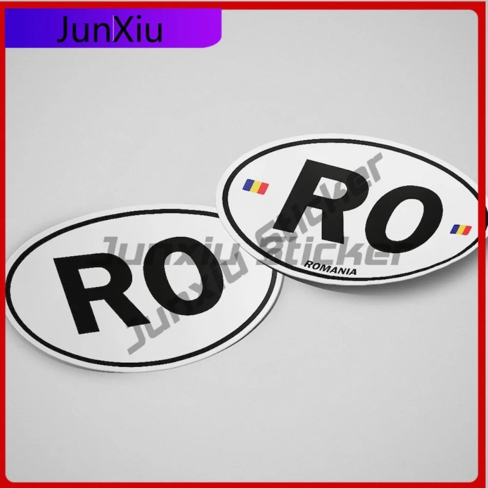 

Romania Flag Sticker Oval-shaped White and Black Country Funny Toilet Seat Campers Scratch Resistant Scratch Proof Car Styling