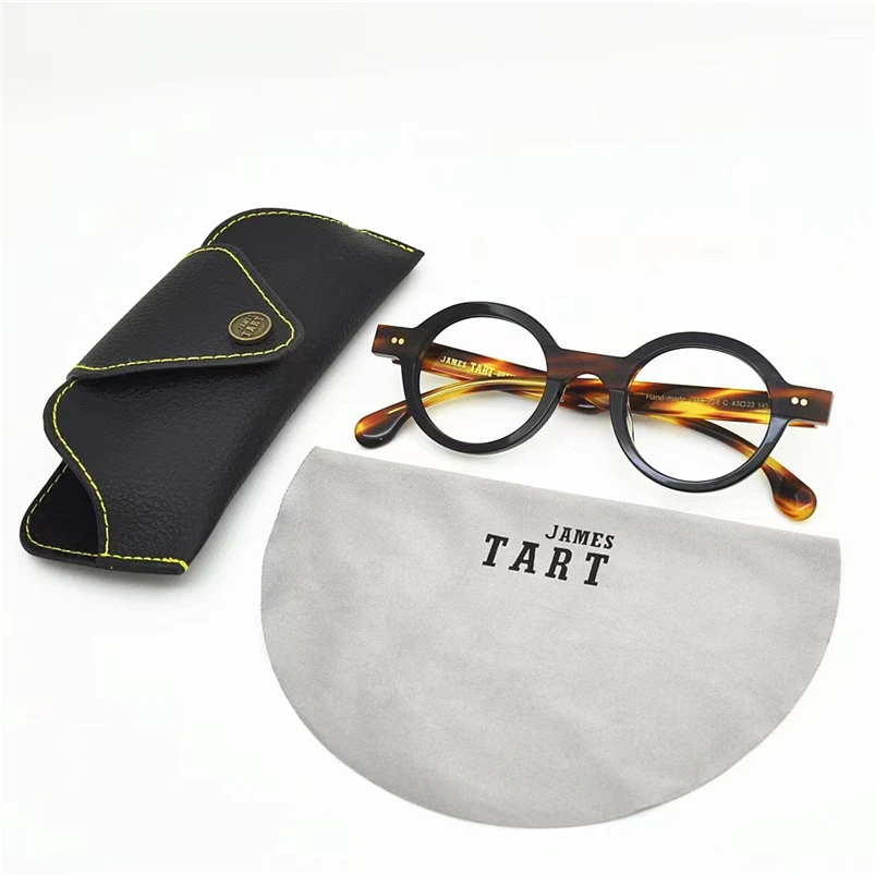 

JAMES TART 238 Optical EYEGLASSES For Unisex Retro Style Anti-blue Light Lens Plate Round Full Frame With Box