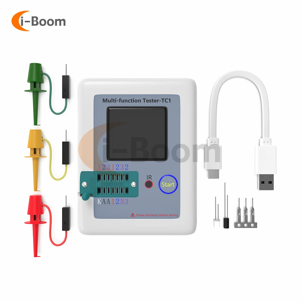 Imagem -05 - Tft Lcd Multímetro Transistor Tester Diodo Triode Capacitor Resistor Teste Medidor Mosfet Npn Pnp Triac Mos Lcr-tc1