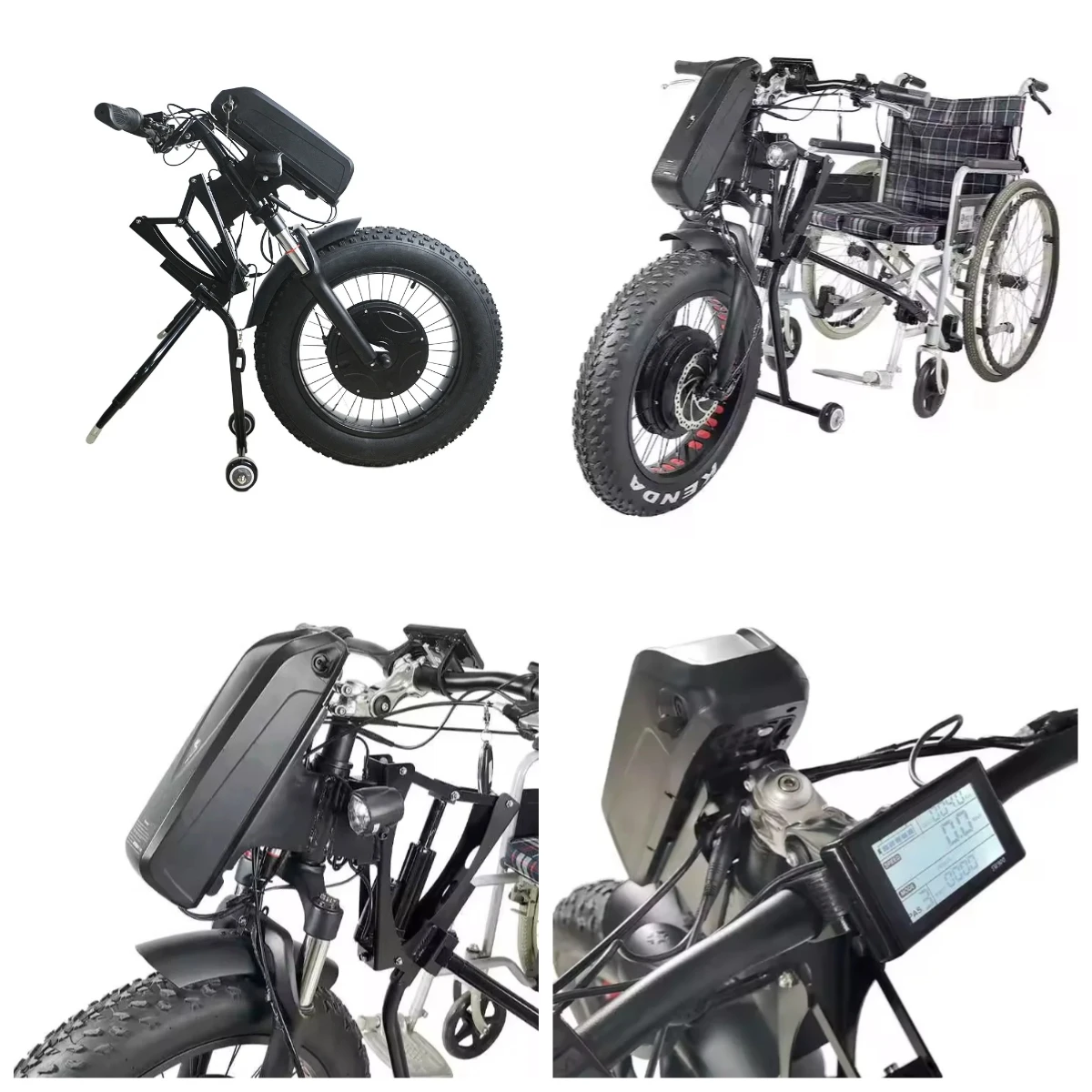 Gold Seller 40kmh Speed 20inch 48v 1200w Motor Electric Handcycle Attachment For Manual