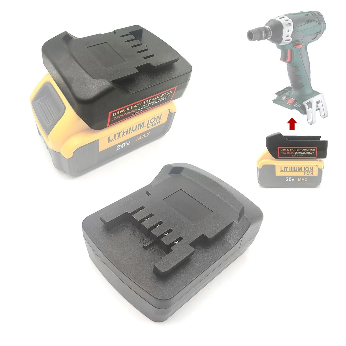 

Адаптер для аккумуляторов Metabo 18V, совместимый с литиевыми батареями DEWALT 18V 20V, универсальный электрический адаптер.