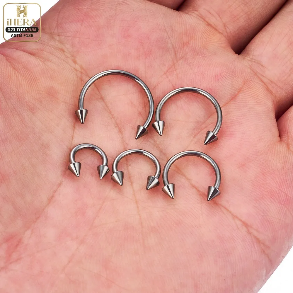 1/5PC G23 Titanium Nose Rings Piercings Lip Eyebrow Ear Septum Helix Cartilage Septum Body Jewelry Piercing Labret Nariz C Rod