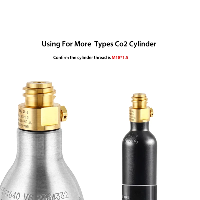 Soda Bottle Cylinder Refillable Valve M18*1.5 Input To TR21-4 Output For CO2 Cylinder Tank Replacement Valve Homebrewing