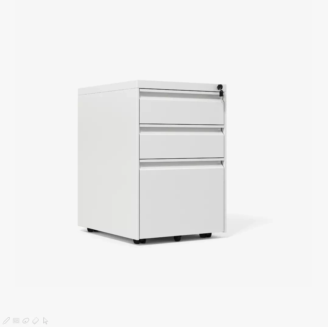 Hotsell Design Metal Vertical Steel 3 Drawer Under Desk Movable Office Furniture Mobile File Cabinet