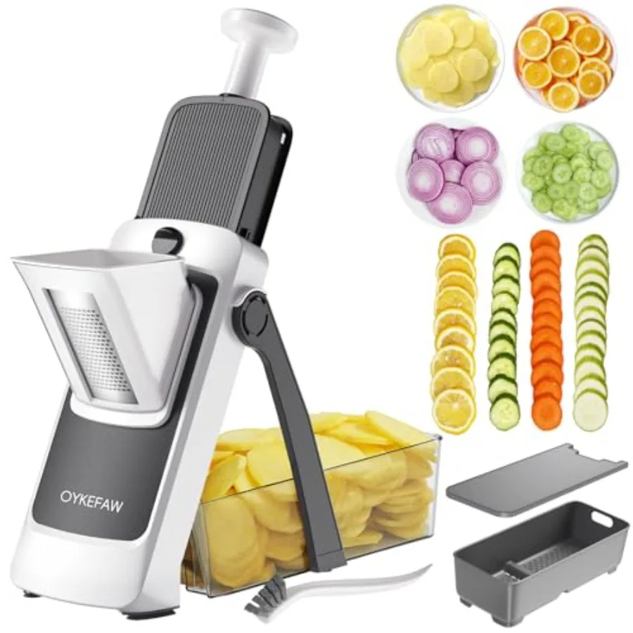 

4th Gen Safe Mandoline Slicer For Kitchen AdjustableThickness 0.1-8 mm Professional Vegetable Slicer For Food Fruit Slices Pota