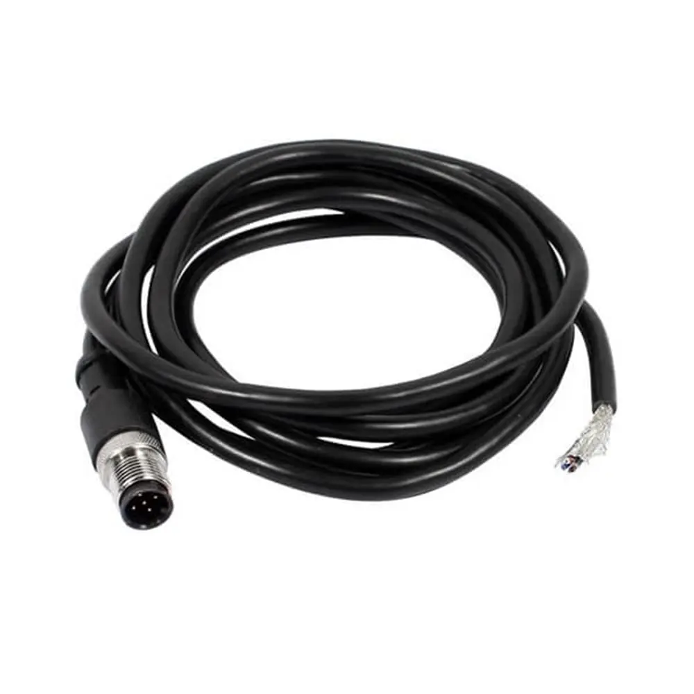 M12 Connector A Code Single Male Head Straight Aviation Plug Electrical Cable (5 Pin 1.5M/4.9ft Cable)