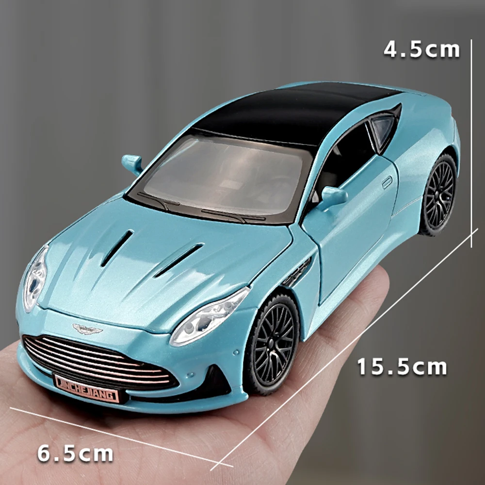 1:32 DB12 Vulcan Alloy Sports Car Model Diecast Metal Vehice with Sound Light Pull Back Miniature Models Collecting Hobbies Gift