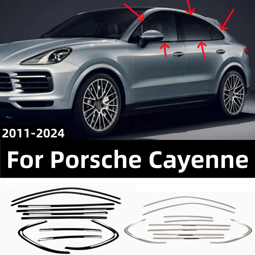 

For Porsche Cayenne 2011-2024 Window Stainless Steel Decorative Strip