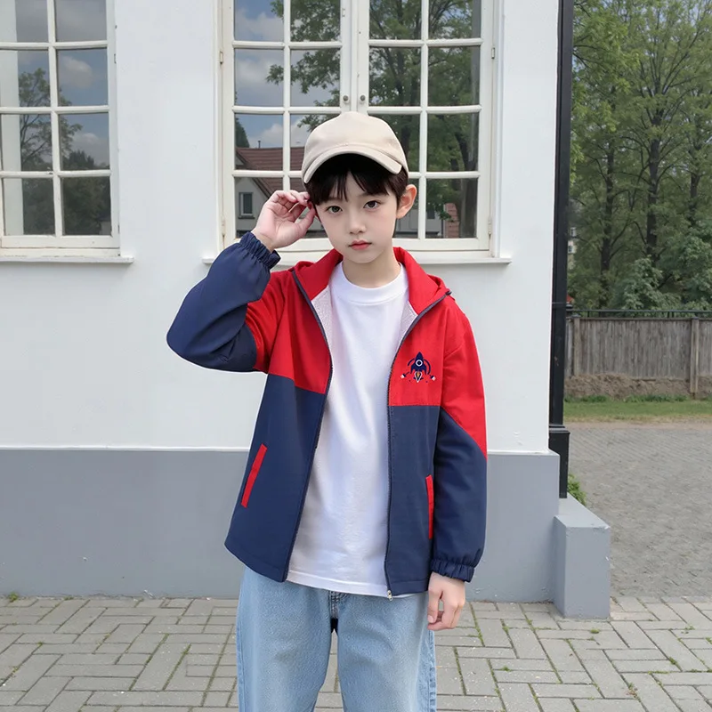 سترة بيسبول للأولاد بتصميم جديد معطف ربيعي وخريفي عصري للأطفال الأولاد ملابس خارجية رائعة وسيم #3