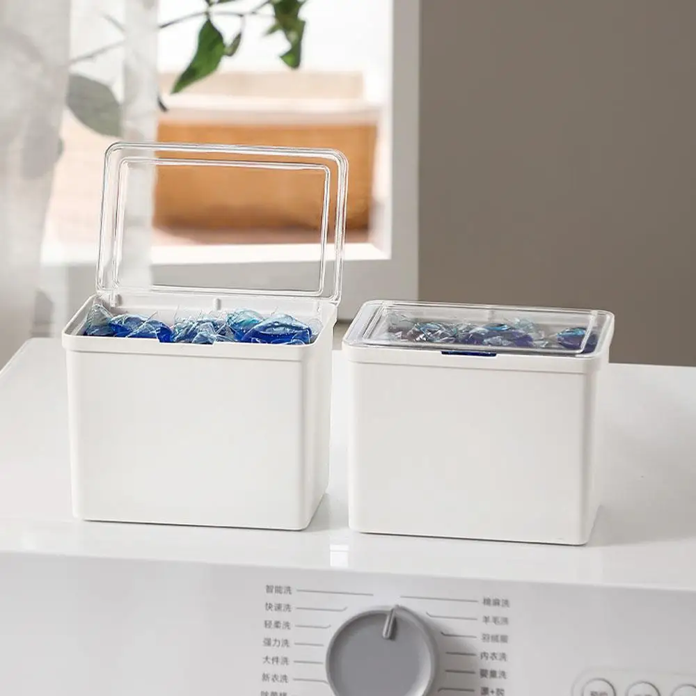 White Storage Box with Lid for Jewelry Stationery Headwear Rectangular Transparent Plastics Collection Case Home Organizer Boxes