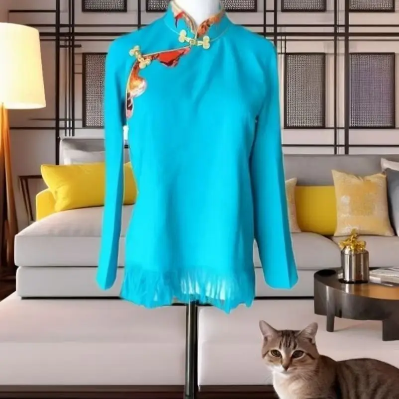 新しいチベットの女性用タッセルトップスとシャツ、多用途でファッショナブルな気質