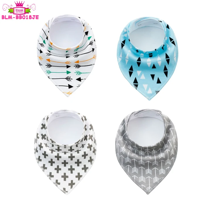 Wholesale Europe and America Baby Drool Cotton Bibs Triangle Toddler Bibs