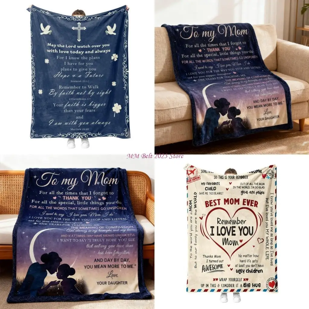 

49ME Легкое одеяло с темой любви, легкое портативное одеяло с романтическим дизайном для особых случаев Рождественские подарки