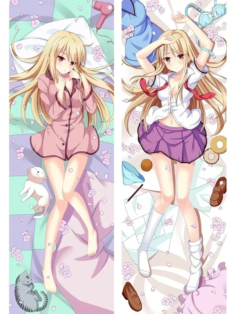 Anime Japonês Dakimakura Fronhas, A Menina de Estimação de Sakurasou Shiina Mashiro Abraçando Capa de Travesseiro Decorativa Corpo