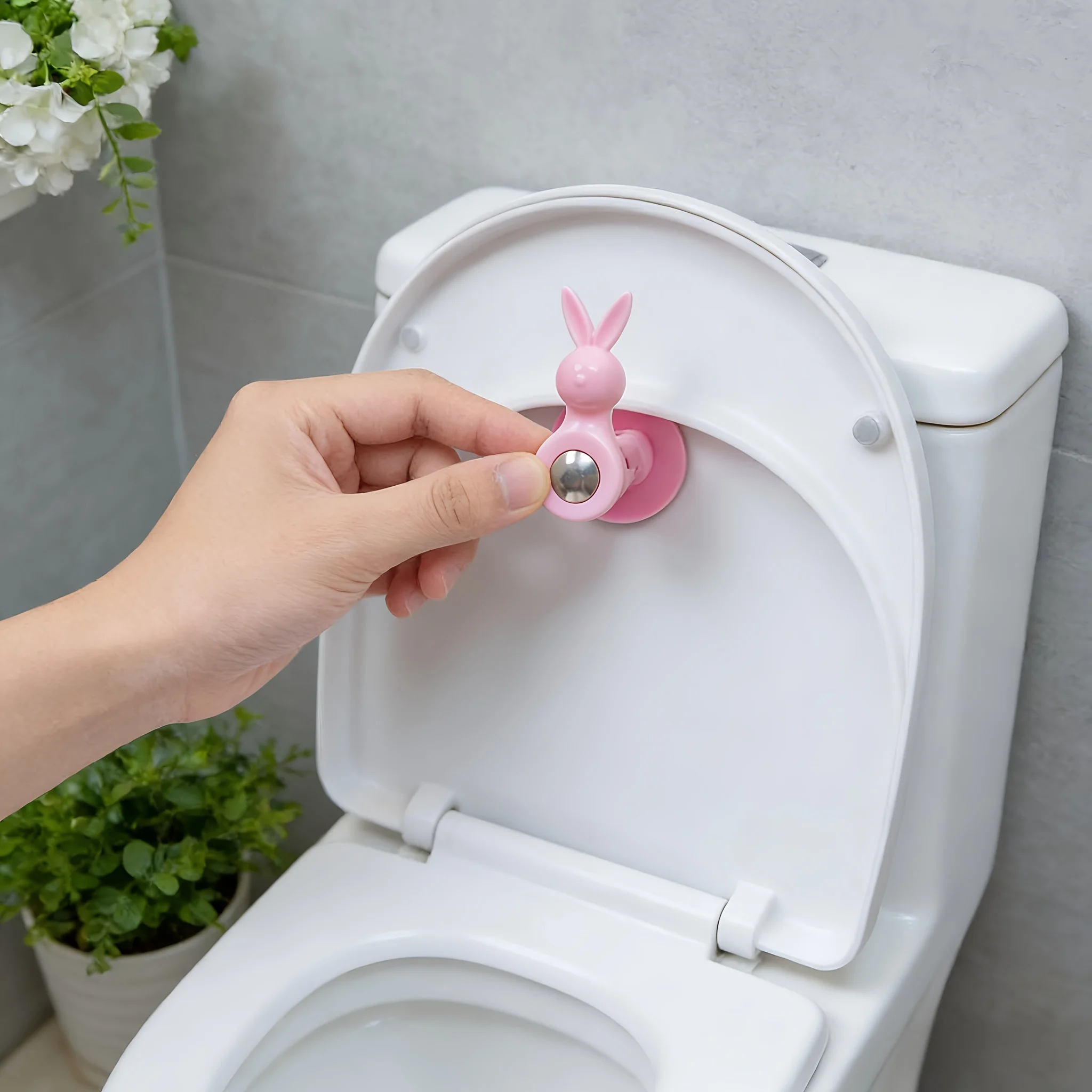 Toilet Lid Holder Anti-Fall Hook Toilet Ring Stand Fixing Device Stable Not Falling down Clamp Bule Household Cleaning