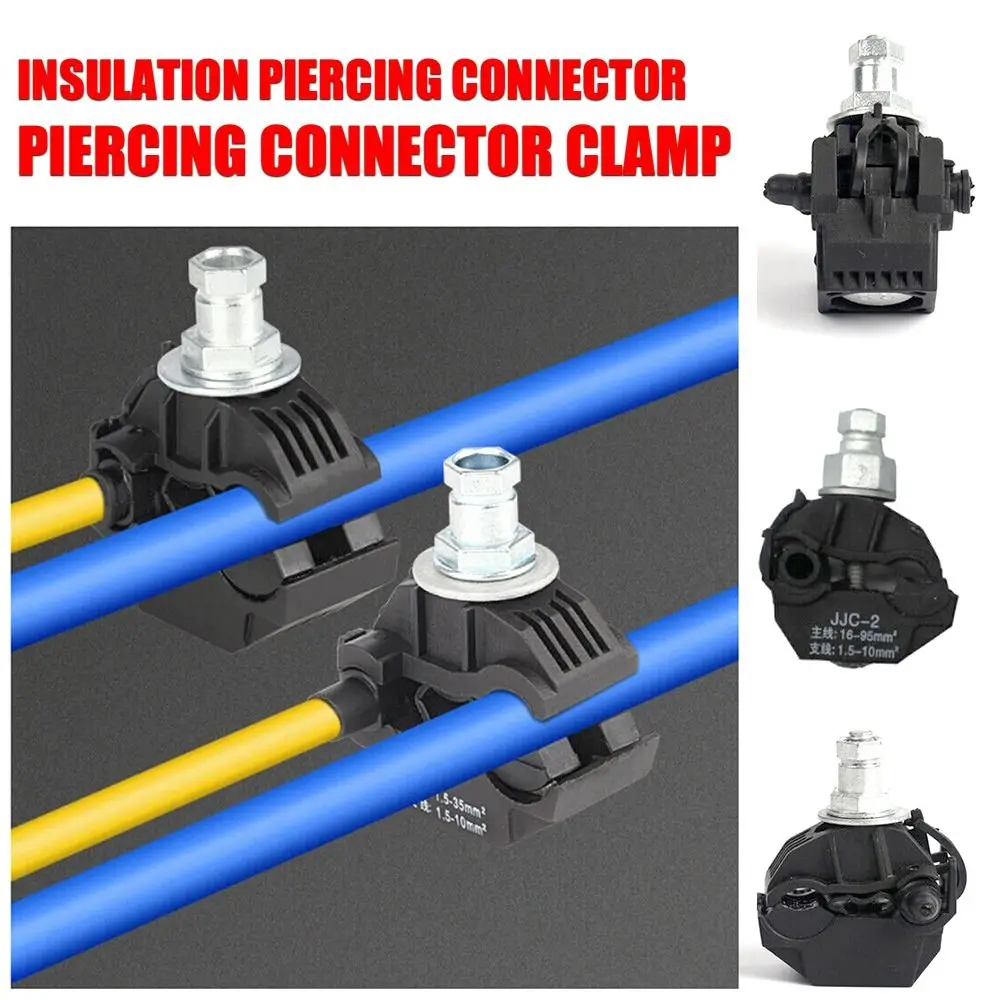 New 63A/75A Insulation Piercing Connector No-Peeling Cable Cable Clips T Shape Wiring Accessories Piercing Connector Clamp