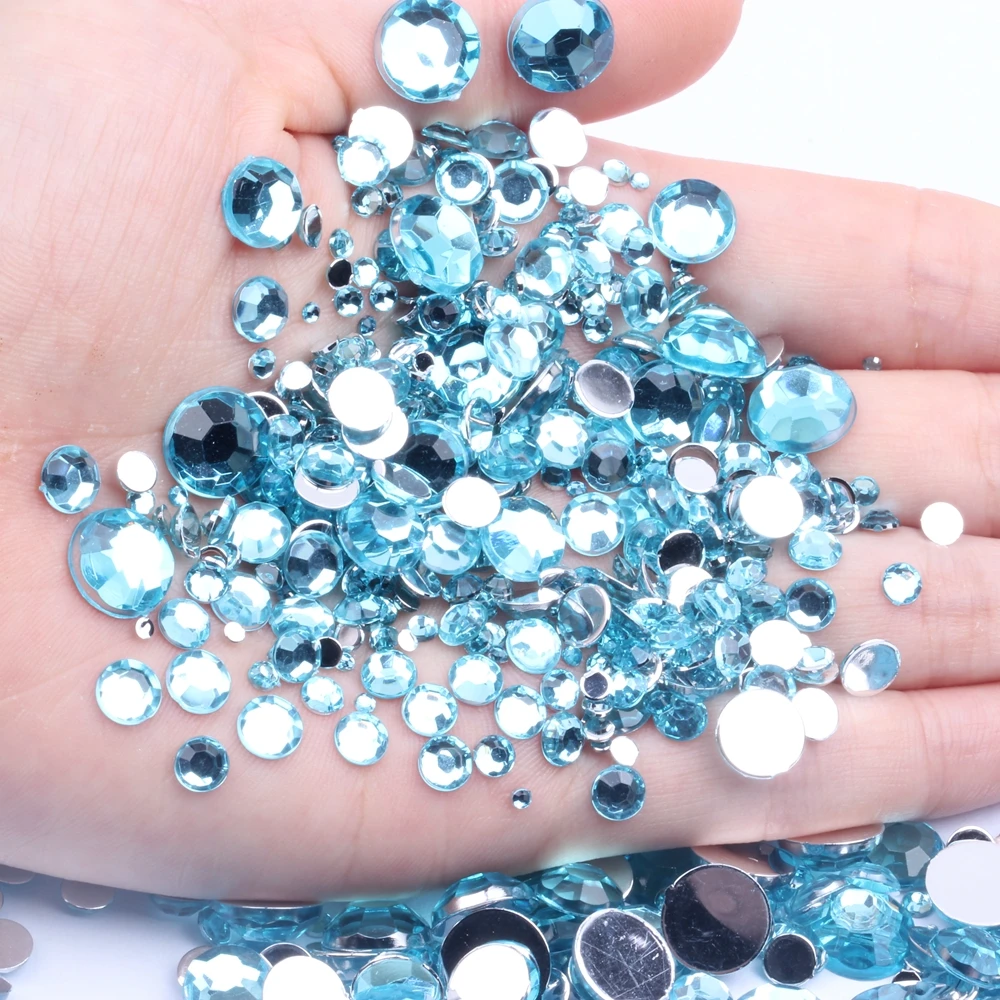 

3mm 20000pcs Acrylic Rhinestones Flatback Facets Round Glue On Stones DIY Craft Backpack Garment Accessories