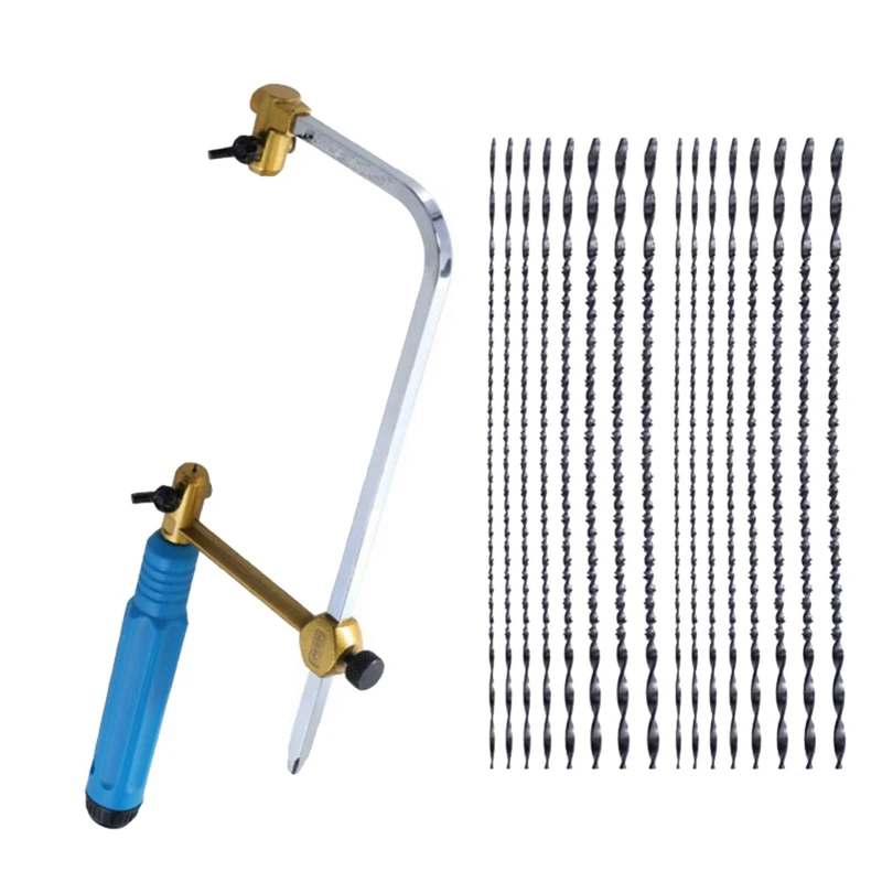 

A81M New Adjustable Frame Sawbow U-Shape Coping Jig Saw For Craft Jewelry DIY Tool With Spiral Blades Tool