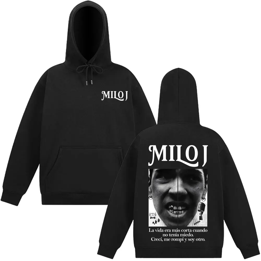 

Rapper Milo J Vintage Graphic Hoodie Men Women Fashion Hip-hop Pullover Long-sleeved Casual Harajuku High Quality Sweatshirts