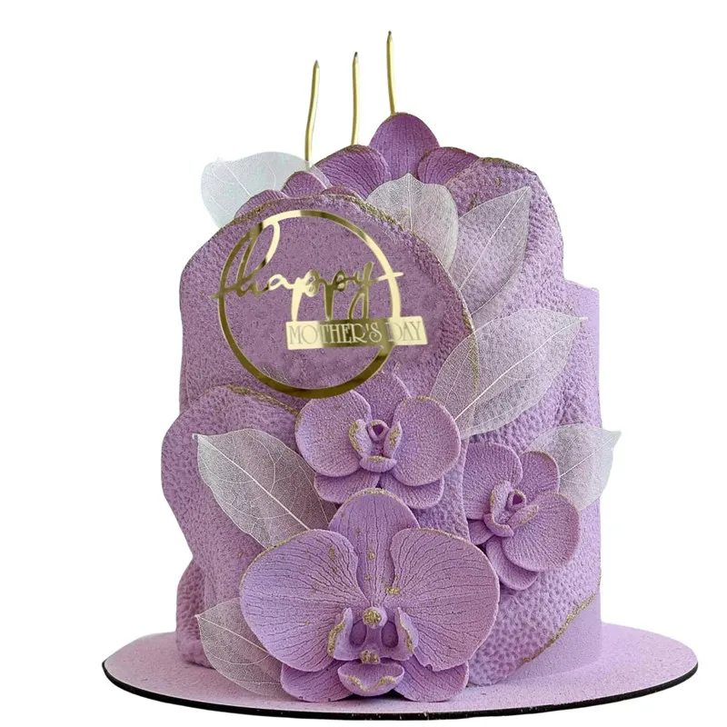 جديد كعكة عيد الأم السعيدة توبر الذهب عالية الجودة الاكريليك أمي حفلة عيد ميلاد كعكة توبر لعيد المرأة سعيدة لوازم الخبز