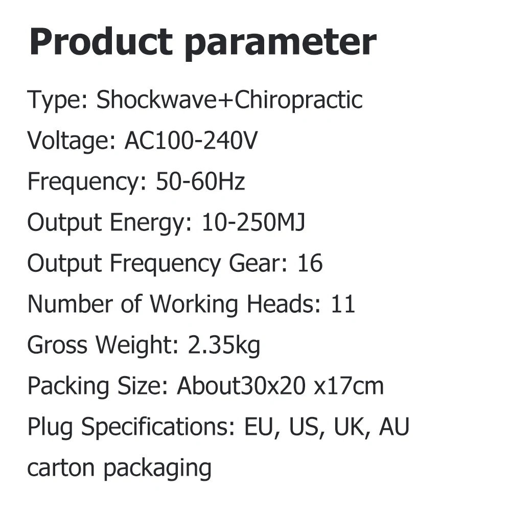 Shockwave Therapy Machine Physical Pain Relief ED Treatment Home Body Massager Muscle Relax Shock Wave Erectile Dysfunction