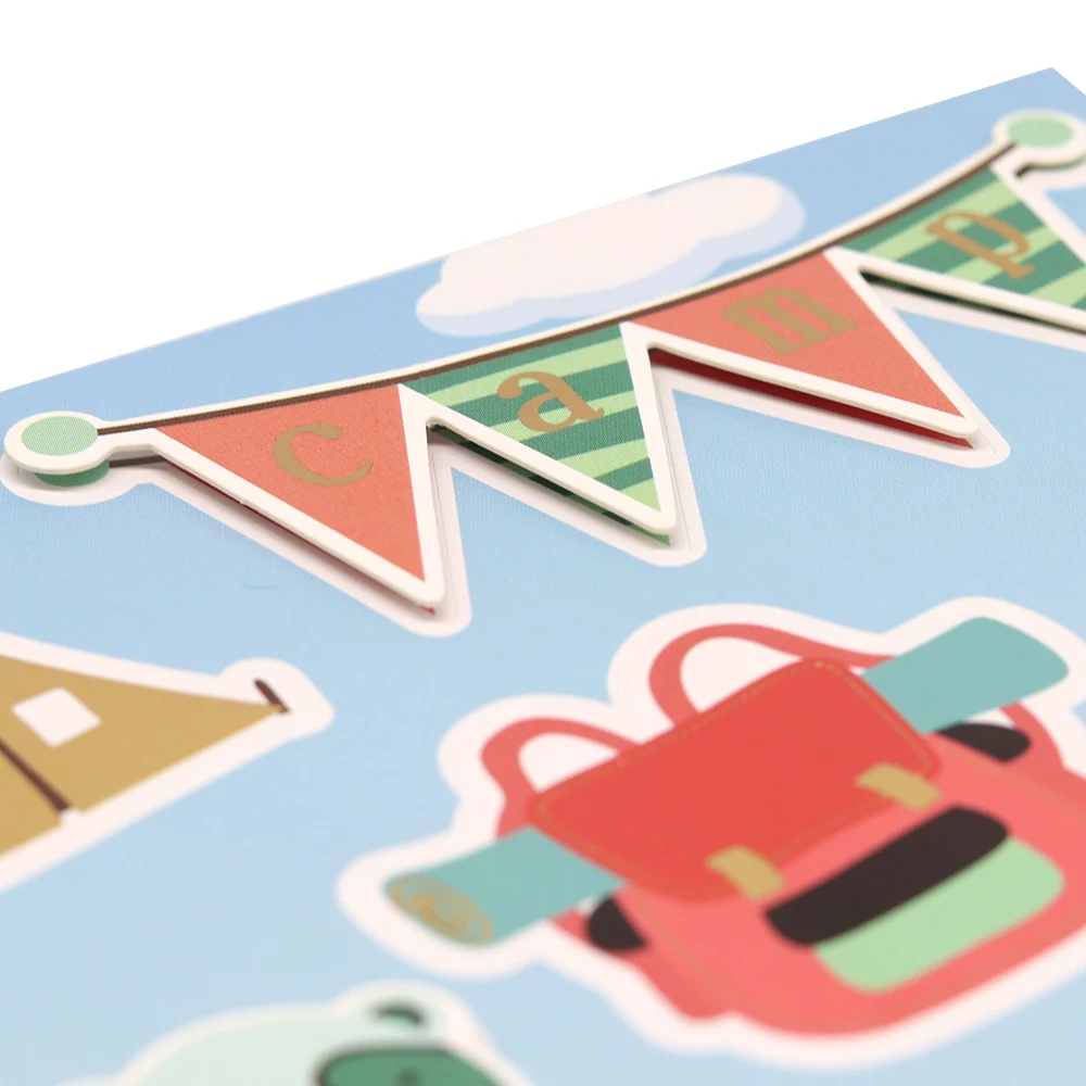 Creative Path Wild Time Deko-Aufkleberbögen, niedliche Tier-Camping-3D-Aufkleber für Scrapbooking, Journaling, DIY, Basteln, Kartenherstellung – Detail 8
