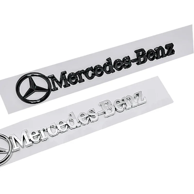 ABS Car Emblem Logo for Mercedes-Benz Badge Rear Trunk Sticker W203 W204 W205 W211 W212 W213 W176 GLA CLA CLK CLS hubcap view 2