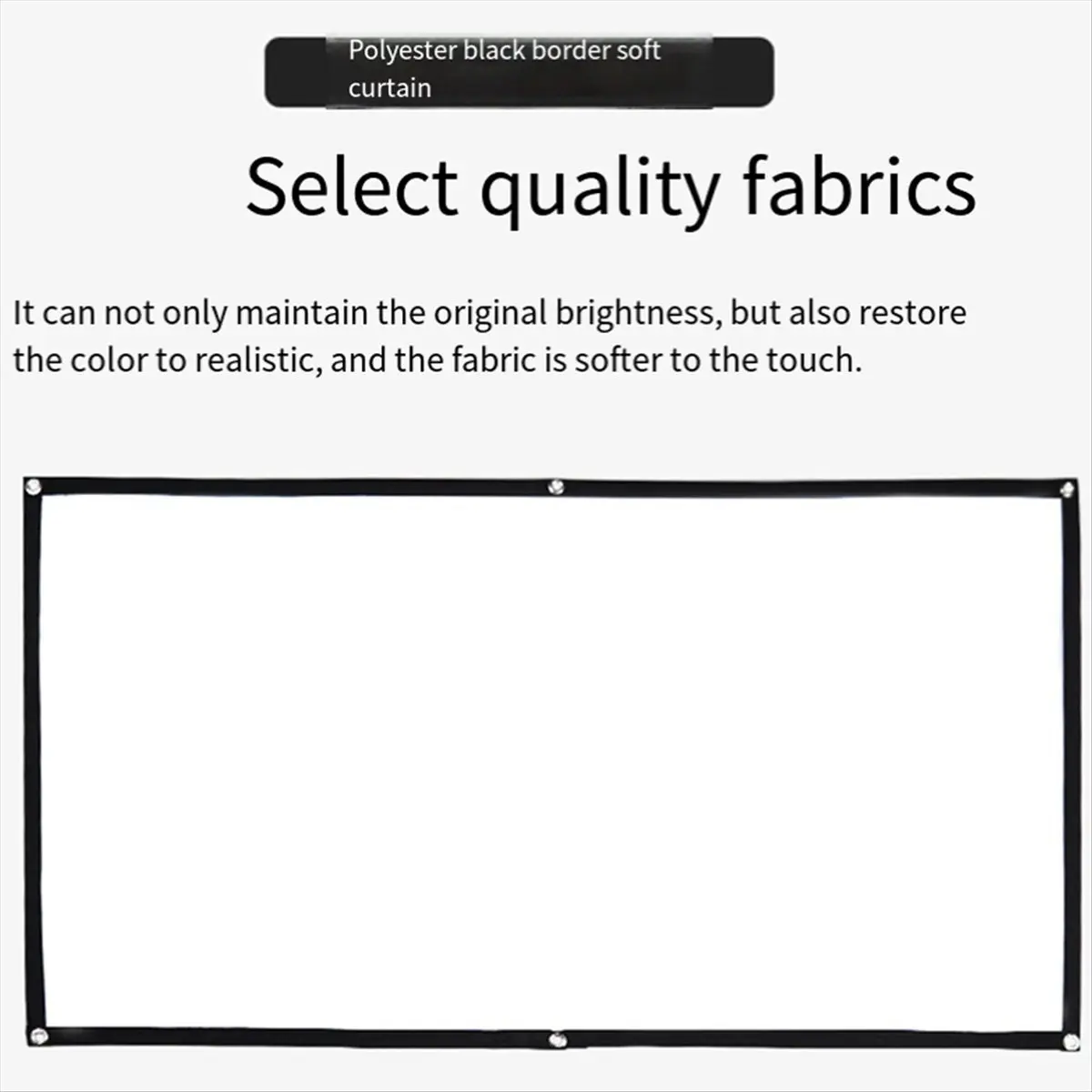Welcome Deal~150 Inch Portable Projector Screen 16:9 Simple Projector Curtain High Density Soft Projection Screen for Home