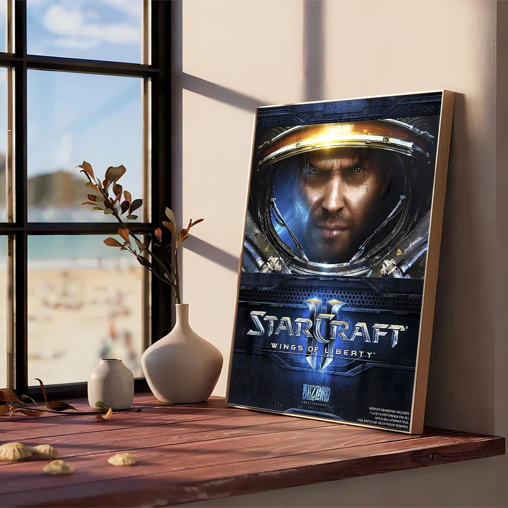 S-Starcraft 2 Game Anime Posters Sticky Waterproof Paper Sticker Coffee House Bar Kawaii Room Decor