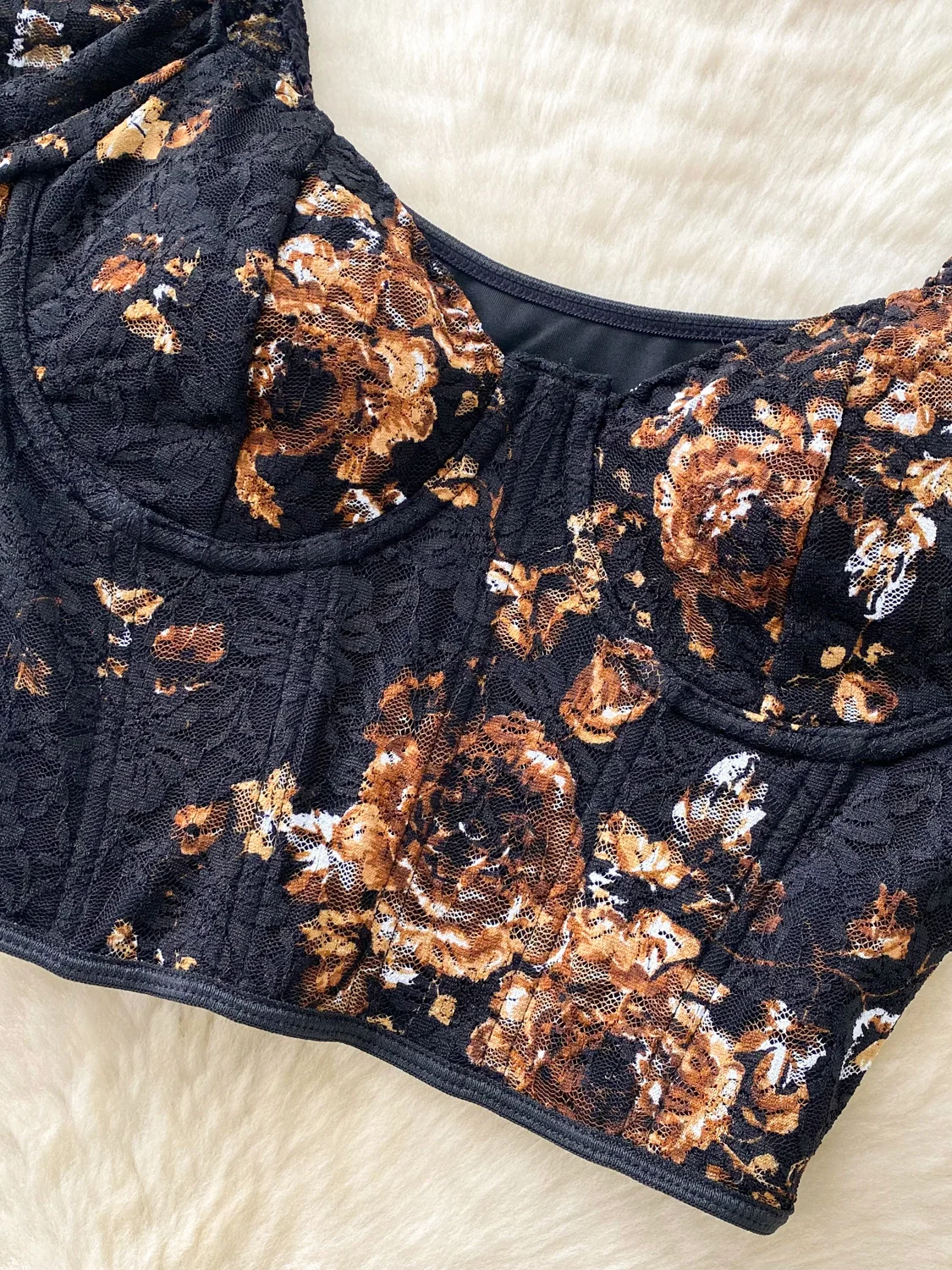 Sweet Court-Top de encaje con bordado pesado para mujer, csa informal de manga corta de estilo coreano, ajustada, a la mod...