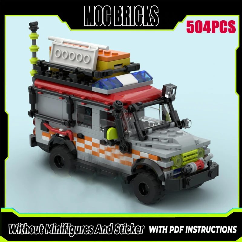 

New MOC Building Block Model Mountain Rescue Medical Vehicle Technology Modular Children's Toy Gift DIY Assembly Set