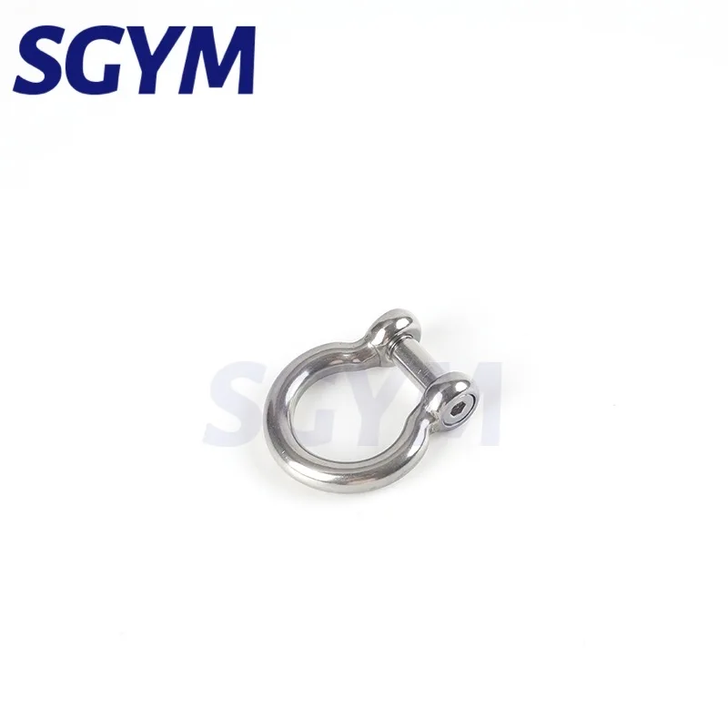 1/5pcs 5/6/8/10mm Straight Dee Shackles Short 304 Stainless Steel  Breaking Hexagonal Socket Screw D Shackle Hooks boat rigging