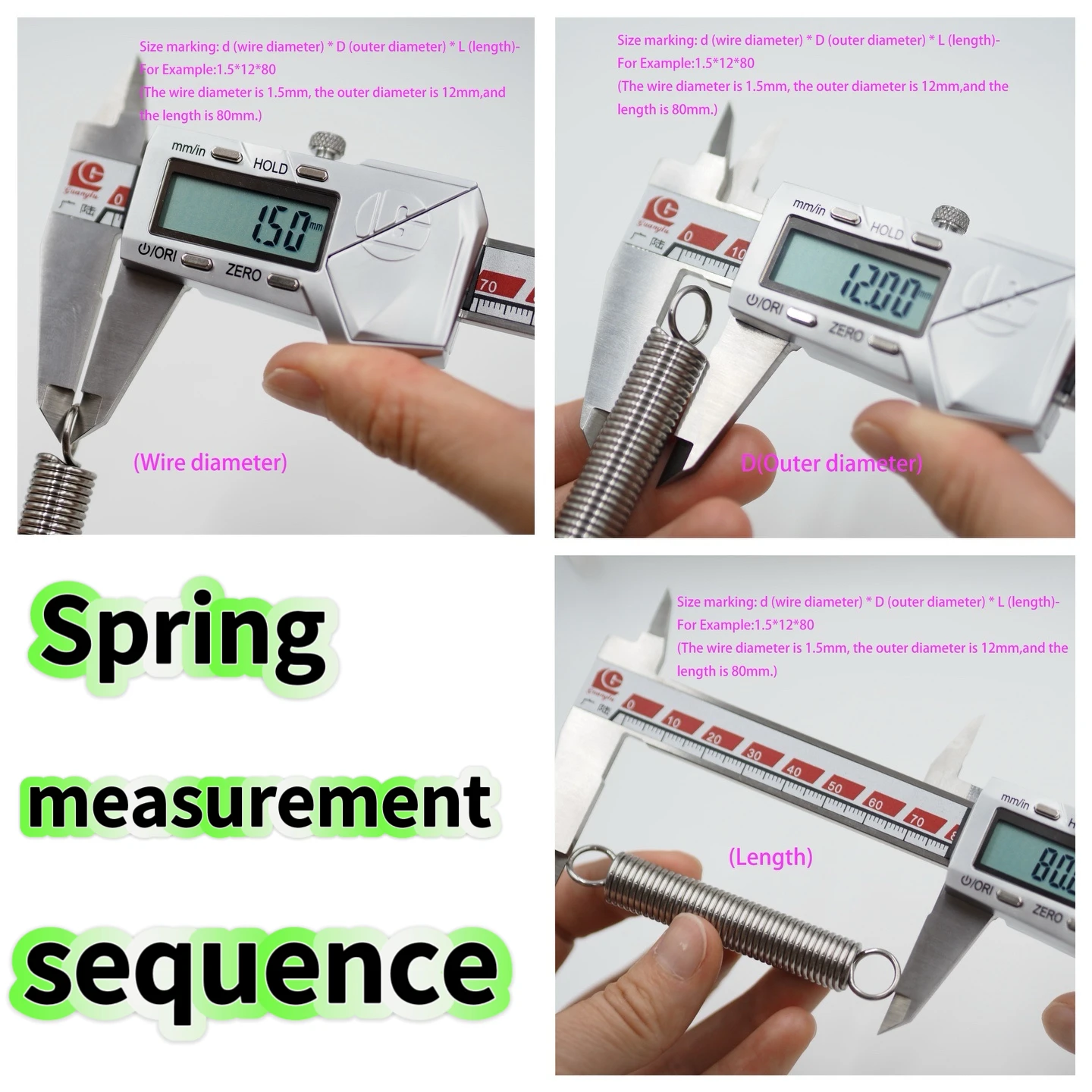 5pcs/lot 0.7mm 304 Stainless Steel O Hook Tension Cylindroid Helical Pullback Extension Tension Coil Spring OD 5-8 Length 15-120
