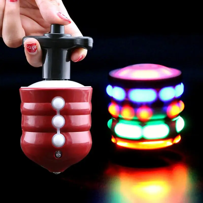 

Spinning Top Colorful Flash LED Light Laser Music Gyroscope Children's Wood Luminous Hand Spiner Classic Toys Kid Christmas Gift