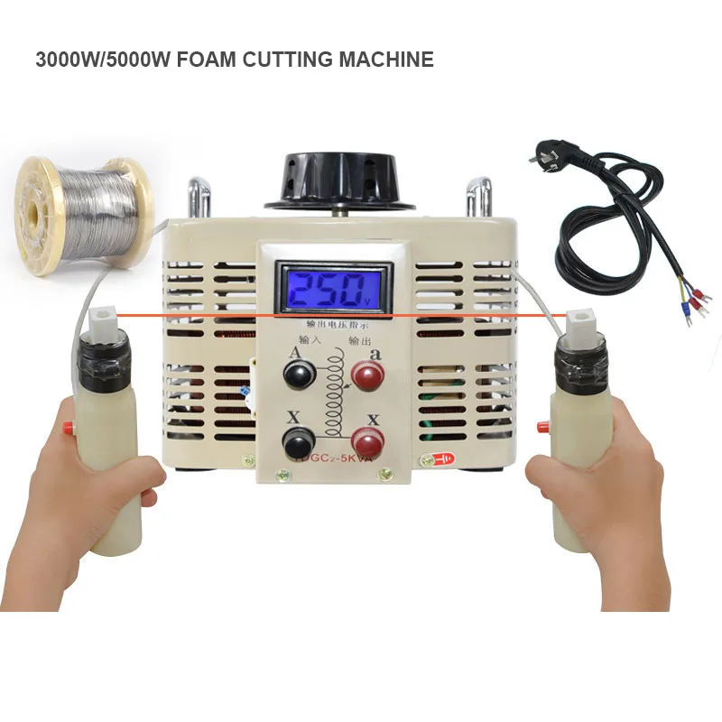 Electric Foam Cutting Machine Hot Wire Heating Cutting For Sponge Sofa Woven Bag Cotton Cutter Voltage Regulator 5000W/3000W