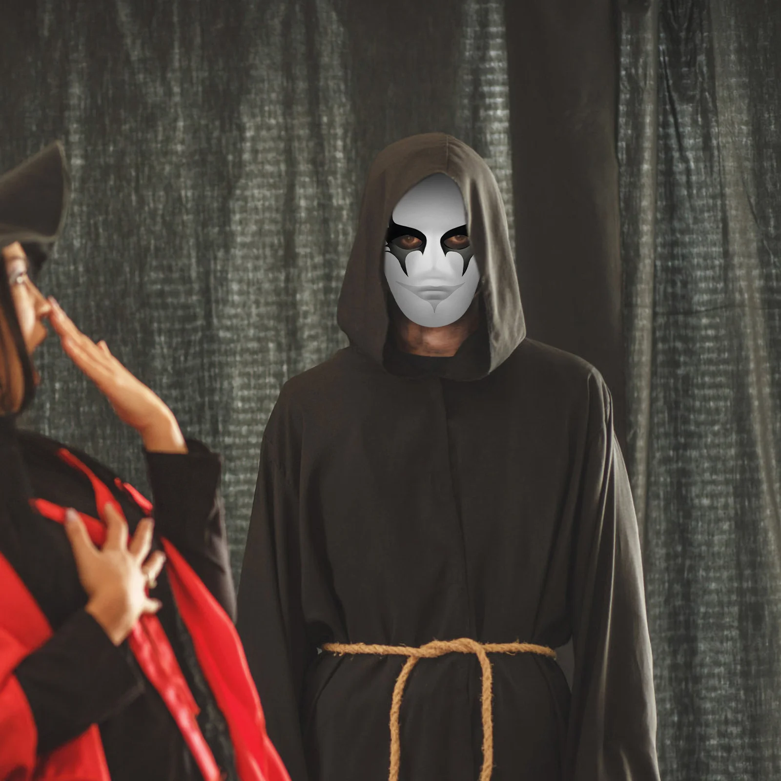 

10pcs Diy Painting Mask Blank Face Masks For Adults Eco-Friendly Durable Halloween Party Ghost Mask Hip-Hop Dance Masquerade