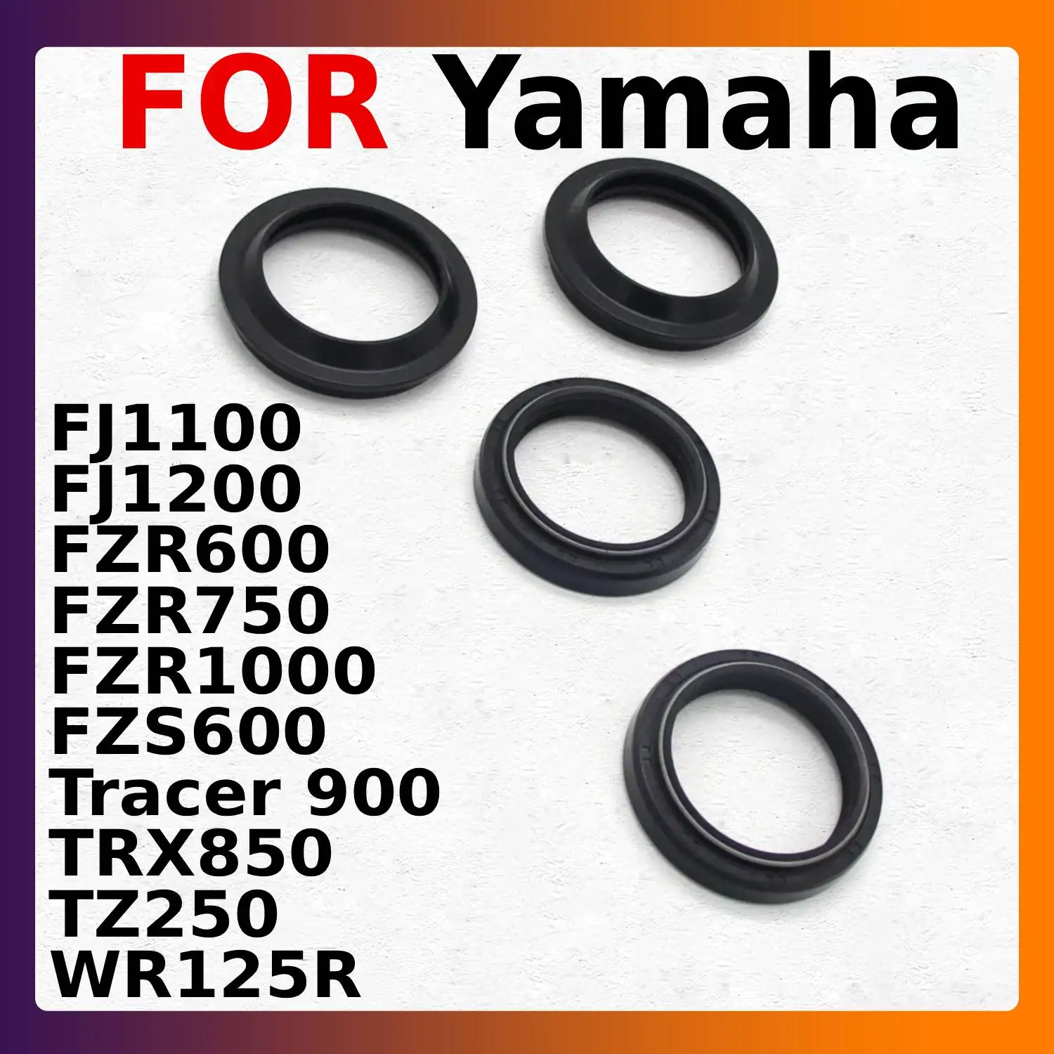 Motorcycle Oil Seal Front Fork Absorber Dust for Yamaha for FJ1100 FJ1200 FZR600 FZR750 FZR1000 FZS600 Tracer 900 TRX850 TZ250