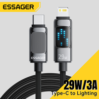 Essager Type C To Lighting Cable PD 29W Charging Wire For iPhone14 13 12 Pro Max Digital DisplayFast Charging Digital Display