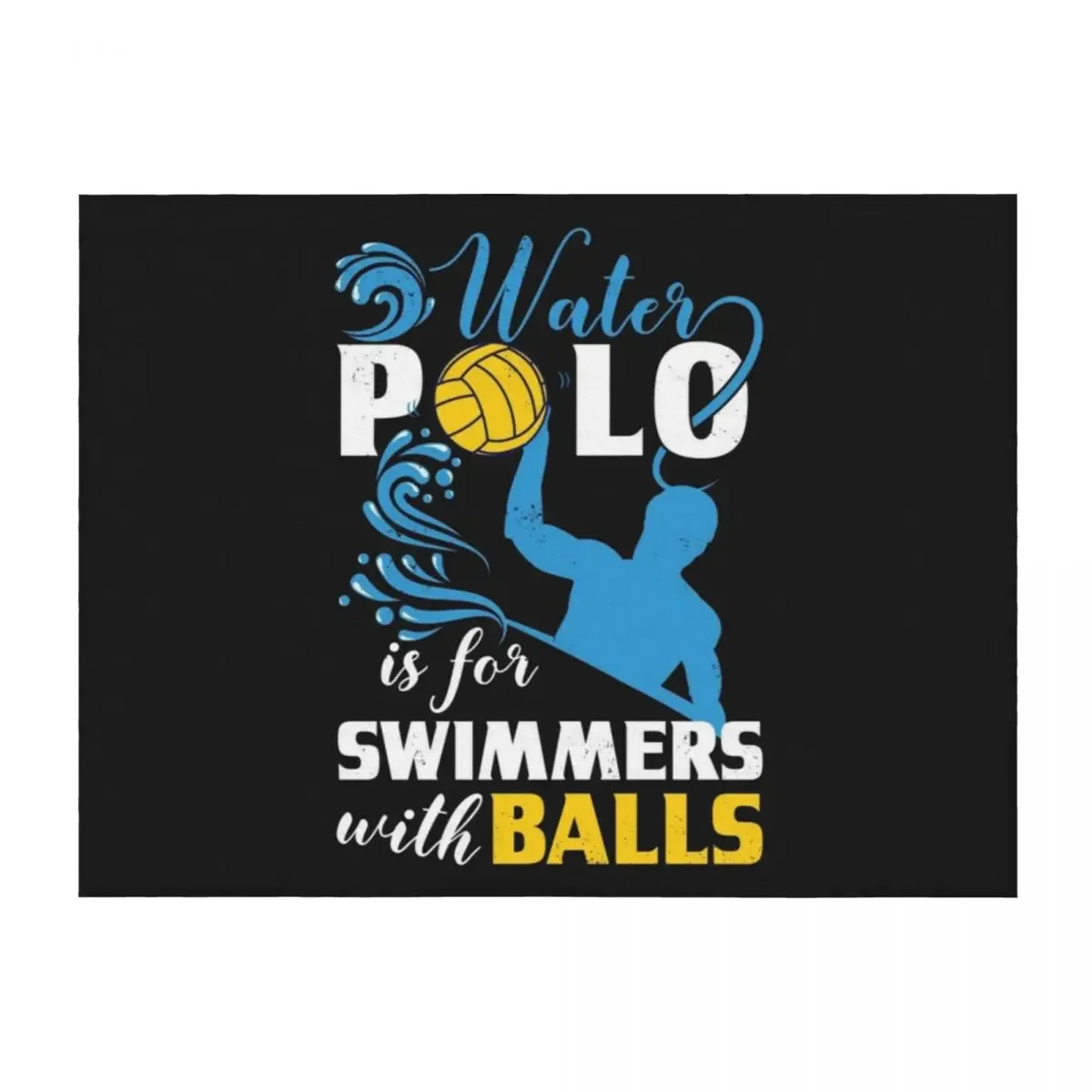 

Water Polo graphic Gifts Men and Women Funny Quotes Player design Throw Blanket Retros anime Blankets