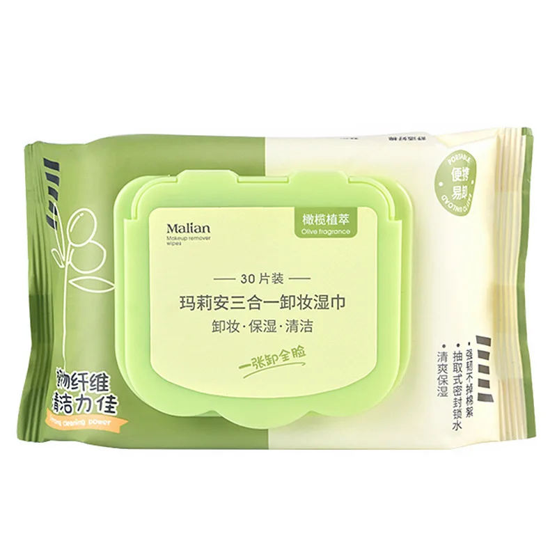 مناديل مبللة لإزالة المكياج بخلاصة نبات الزيتون مع مياه كافية للتنظيف والترطيب، 30 نفخة #6