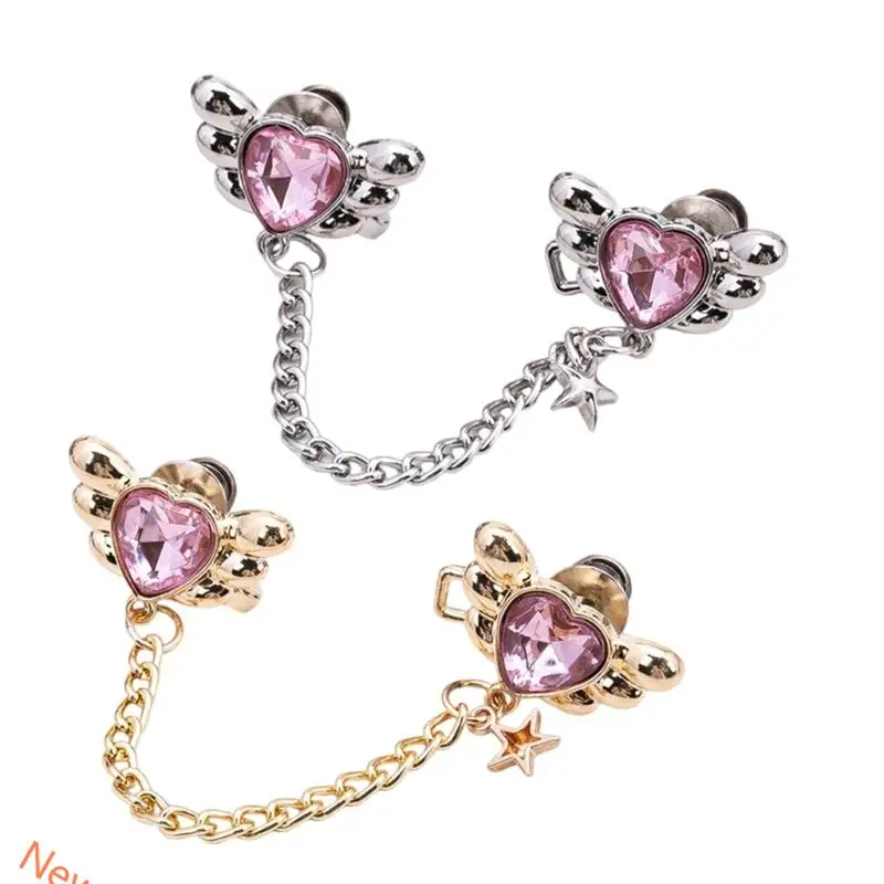 

Chain Heart Waist Adjustment Clip Waist Tightening Tool for Women Pants 3Pieces