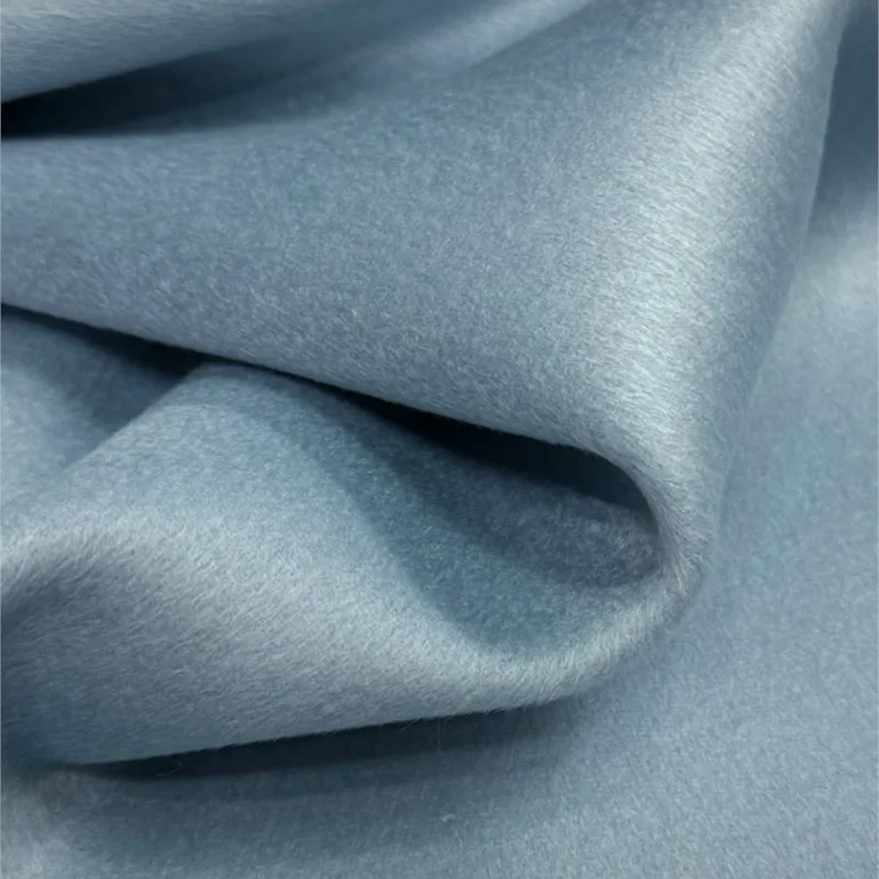 50% small cashmere coat fabric Autumn/winter heavy short reversible suit pant material