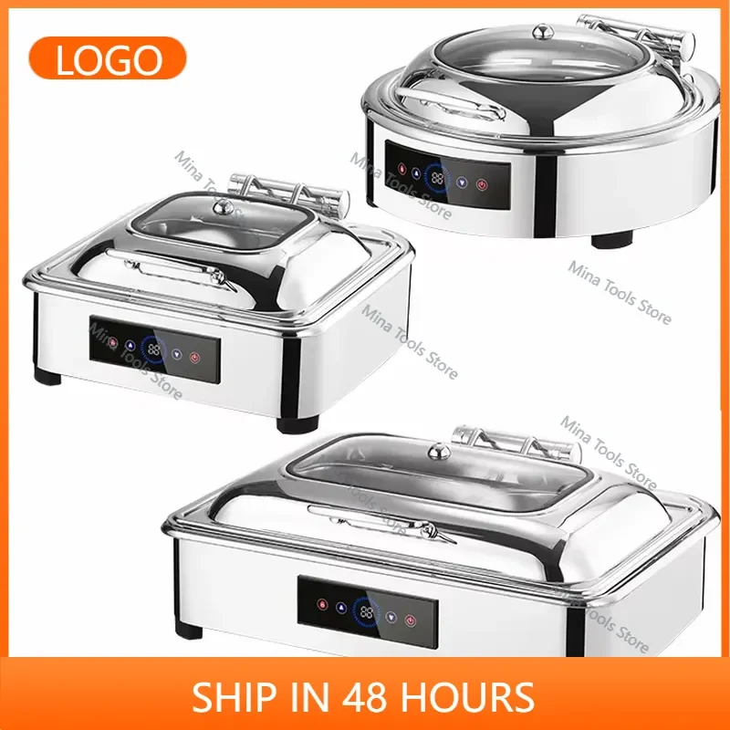 Hot Sale New Stainless Steel 6L/9L/13L Chafer Buffet Food Warmer Electric Serving Stations Chafing Dish for Buffet Equipment