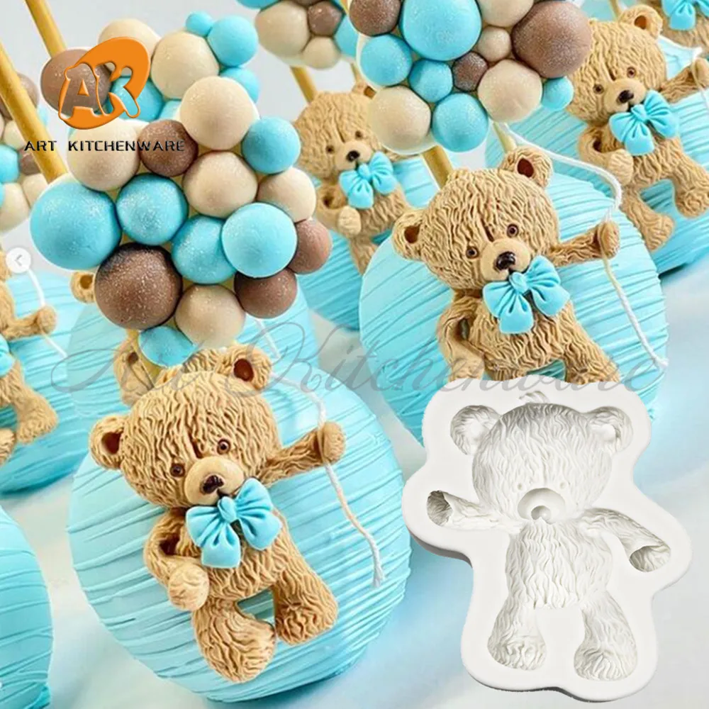 3D Toy Bear Design Silicone Mold Creative Fondant Chocolate Cake Mould DIY Sugarcraft Clay Model Cake Decorating Tools Bakeware