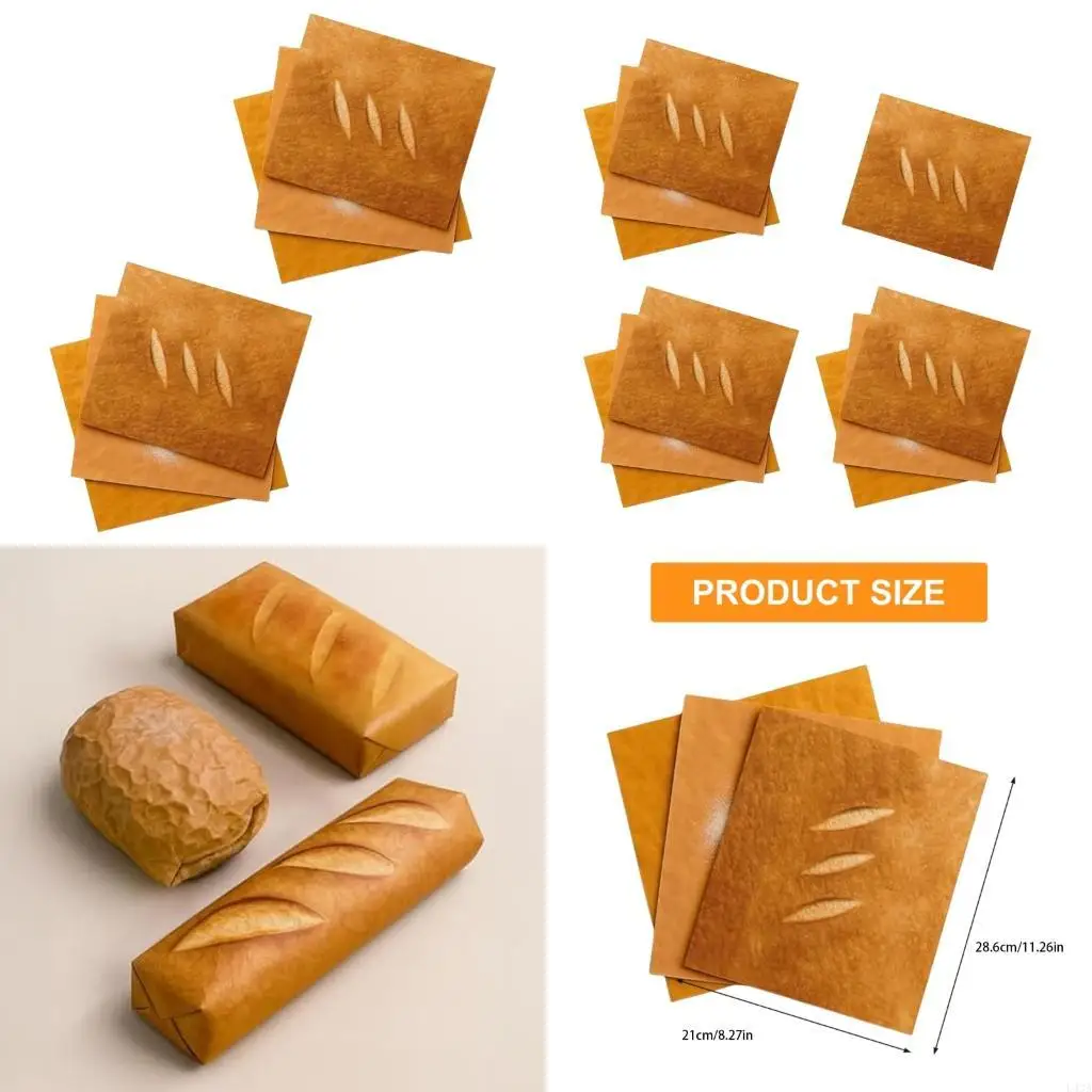 L43A 6/10Pcs Bakery Design Gift Wrapping Paper Set Durable Materials For Creative Packaging Christmas Birthdays Home Crafts